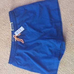 New with Tags Club Room 5" inseam Men's Blue Swim Shorts  Size Large
